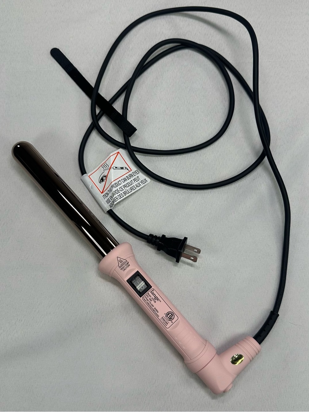 L'ANGE Titanium Hair Curling Wand HT015B 1" 32mm Lange Iron 45 Watt Pink
